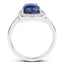 Anillo de Compromiso de Plata Esterlina con Lápiz y Topacio Blanco de 2.03 Quilates