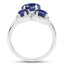 2.28 Carat Blue Aventurine & White Topaz Sterling Silver Ring