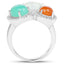 4.82 Carat Multi Stone .925 Sterling Silver Engagement Ring