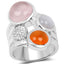 5.96 Carat Multi Stone Sterling Silver Engagement Ring