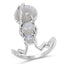2.79 Carat Genuine Labradorite and White Topaz Sterling Silver Ring