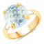 Bague en argent sterling avec topaze bleue véritable de 8,50 carats