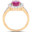 2.84 Carat Genuine Burma Ruby and Diamond Halo Ring