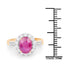 2.84 Carat Genuine Burma Ruby and Diamond Halo Ring