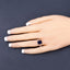 3.07 Carat Glass Filled Sapphire & White Zircon Sterling Silver Ring