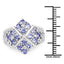 Anillo de Plata Esterlina con Tanzanita y Topacio Blanco de 1.65 Quilates
