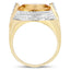 Bague en argent sterling avec citrine et diamants blancs de 4,56 carats