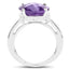 Bague en argent sterling avec améthyste véritable de 5,60 carats