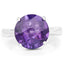 Bague en argent sterling avec améthyste véritable de 5,60 carats