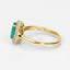 1.39 Carat Zambian Emerald & Diamond 10K Yellow Gold Engagement Ring