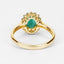 1.39 Carat Zambian Emerald & Diamond 10K Yellow Gold Engagement Ring