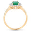1.39 Carat Zambian Emerald & Diamond 10K Yellow Gold Engagement Ring