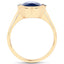 4.85 Carat Blue Sapphire and Diamond 14K Yellow Gold Ring