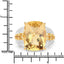 Anillo de Plata de Ley con Citrino y Topacio Blanco de 8.44 Quilates