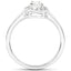 Bague de fiançailles en diamant véritable de 0,64 carat en or blanc 14K