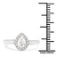 Bague de fiançailles en diamant véritable de 0,64 carat en or blanc 14K
