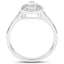 Anillo de Compromiso de Diamante Genuino de 0.63 Quilates en Oro Blanco de 14K