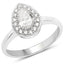 14K White Gold 0.70 Carat Genuine White Diamond Engagement Ring