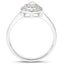 14K White Gold 0.70 Carat Genuine White Diamond Engagement Ring