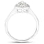 Anillo de Compromiso de Diamante Genuino de 0.64 Quilates en Oro Blanco de 14K