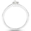 14K White Gold 0.50 Carat Genuine Diamond Engagement Ring