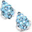 Anillo de plata esterlina con topacio azul suizo genuino de 6.69 quilates y zirconia blanca
