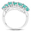 Anillo de Compromiso de Esmeralda Genuina de 1.64 Quilates en Plata de Ley