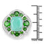 5.49 Carat Genuine Emerald & Diamond .925 Sterling Silver Engagement Ring