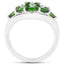 2.37 Carat Chrome Diopside & Diamond Sterling Silver Engagement Ring