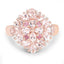 2.36 Carat Morganite, Pink Tourmaline & Diamond Sterling Silver Ring