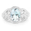 1.50 Carat Genuine Aquamarine Sterling Silver Engagement Ring
