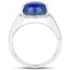 Anillo de Compromiso de Plata Esterlina con Lápiz Lazuli y Circonitas Blancas de 5.52 Quilates