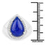Anillo de Compromiso de Plata Esterlina con Lápiz Lazuli y Circonitas Blancas de 5.52 Quilates