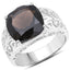 7.09 Carat Genuine Smoky Quartz Sterling Silver Ring