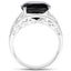 7.09 Carat Genuine Smoky Quartz Sterling Silver Ring