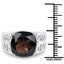 7.09 Carat Genuine Smoky Quartz Sterling Silver Ring