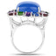 26.67 Carat Multi-Stone Floral Engagement Ring in Sterling Silver