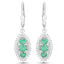 3.52 Carat Genuine Zambian Emerald & White Topaz Jewelry Set