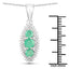 3.52 Carat Genuine Zambian Emerald & White Topaz Jewelry Set