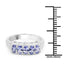 1.25 Carat Genuine Tanzanite Sterling Silver Engagement Ring