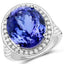18.50 Carat Tanzanite and Diamond 18K White Gold Engagement Ring