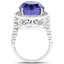 18.50 Carat Tanzanite and Diamond 18K White Gold Engagement Ring