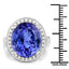 18.50 Carat Tanzanite and Diamond 18K White Gold Engagement Ring