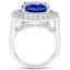 Bague en Tanzanite et Diamants Blancs de 10,79 Carats en Or Blanc 18K