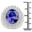 Bague en Tanzanite et Diamants Blancs de 10,79 Carats en Or Blanc 18K