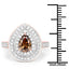 1.64 Carat Chocolate Brown & White Diamond 18K Rose Gold Engagement Ring