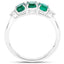 1.14 Carat Genuine Zambian Emerald and White Diamond Ring in 14K White Gold