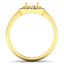Bague de fiançailles semi-montée en or jaune 14K avec diamant blanc de 0,22 carat