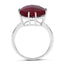 Bague de fiançailles en argent sterling avec rubis teinté de 8,20 carats