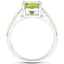 2.20 Carat Genuine Peridot and Diamond 14K Gold Ring
